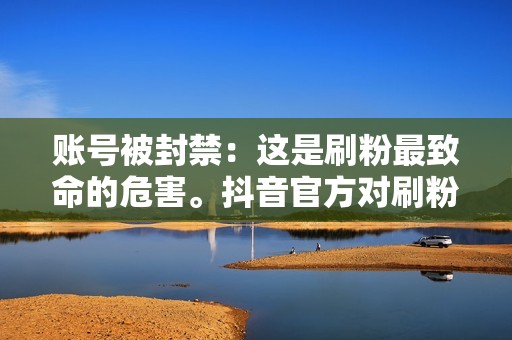 账号被封禁：这是刷粉最致命的危害。抖音官方对刷粉行为采取零容忍的态度，一旦发现刷粉行为，将毫不犹豫地封禁账号。账号被封禁后，不仅会失去所有粉丝和内容，还会影响信用记录，以后再注册抖音账号时可能也会受到影响。