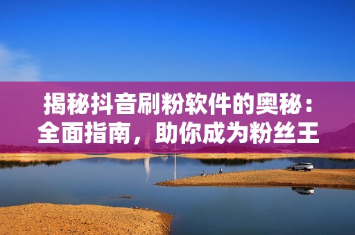 揭秘抖音刷粉软件的奥秘：全面指南，助你成为粉丝王