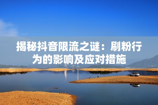 揭秘抖音限流之谜：刷粉行为的影响及应对措施