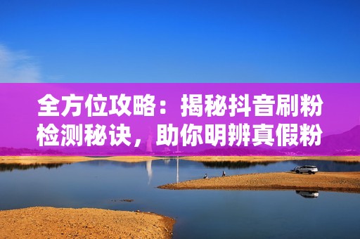 全方位攻略：揭秘抖音刷粉检测秘诀，助你明辨真假粉丝