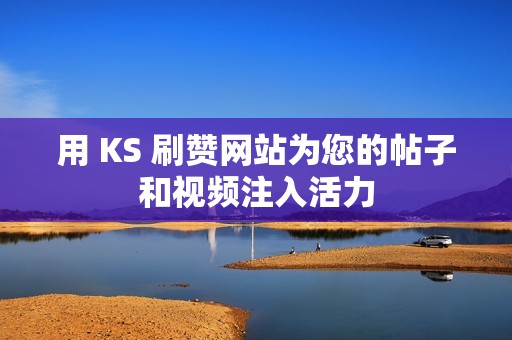 用 KS 刷赞网站为您的帖子和视频注入活力