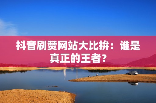 抖音刷赞网站大比拚：谁是真正的王者？