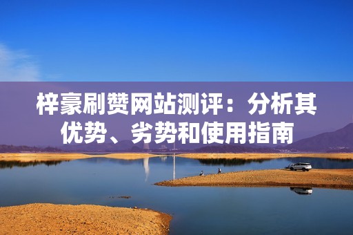 梓豪刷赞网站测评：分析其优势、劣势和使用指南