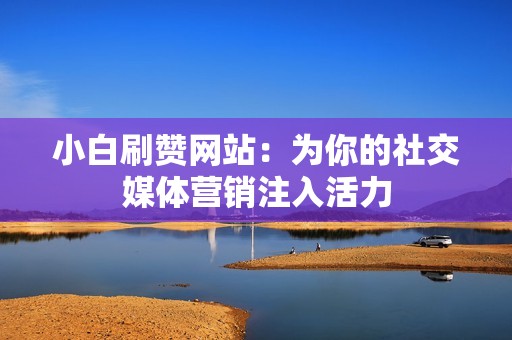 小白刷赞网站：为你的社交媒体营销注入活力