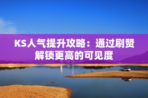 KS人气提升攻略：通过刷赞解锁更高的可见度