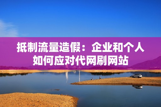 抵制流量造假：企业和个人如何应对代网刷网站