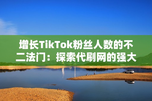 增长TikTok粉丝人数的不二法门：探索代刷网的强大功能