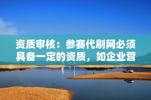 资质审核：参赛代刷网必须具备一定的资质，如企业营业执照、税务登记证等。