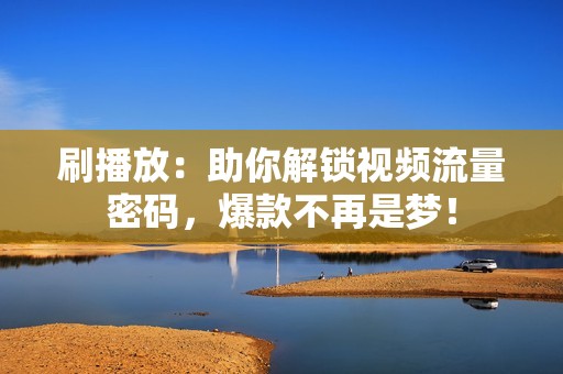 刷播放：助你解锁视频流量密码，爆款不再是梦！