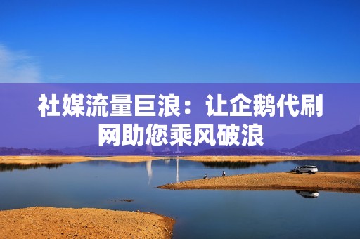 社媒流量巨浪：让企鹅代刷网助您乘风破浪