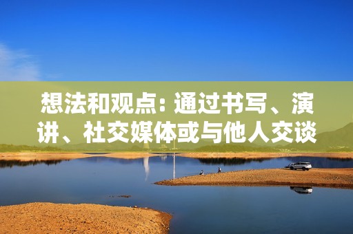 想法和观点: 通过书写、演讲、社交媒体或与他人交谈。