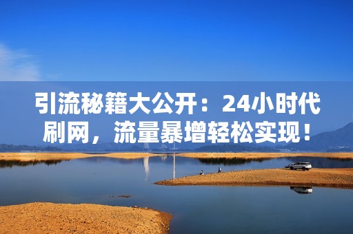 引流秘籍大公开：24小时代刷网，流量暴增轻松实现！