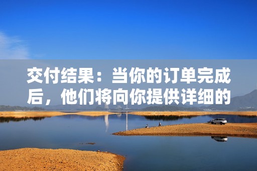 交付结果：当你的订单完成后，他们将向你提供详细的交付报告。