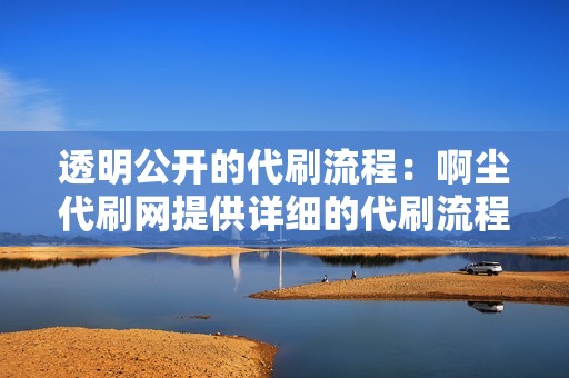 透明公开的代刷流程：啊尘代刷网提供详细的代刷流程，确保您对代刷进程完全了解