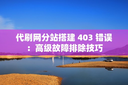 代刷网分站搭建 403 错误：高级故障排除技巧