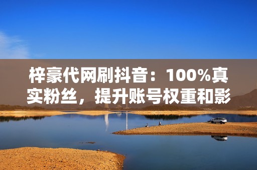 梓豪代网刷抖音：100%真实粉丝，提升账号权重和影响力