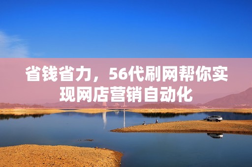 省钱省力，56代刷网帮你实现网店营销自动化