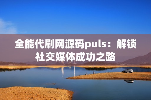 全能代刷网源码puls：解锁社交媒体成功之路