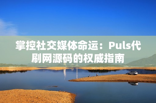 掌控社交媒体命运：Puls代刷网源码的权威指南