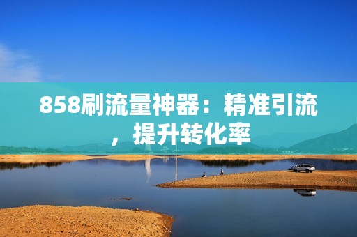 858刷流量神器：精准引流，提升转化率