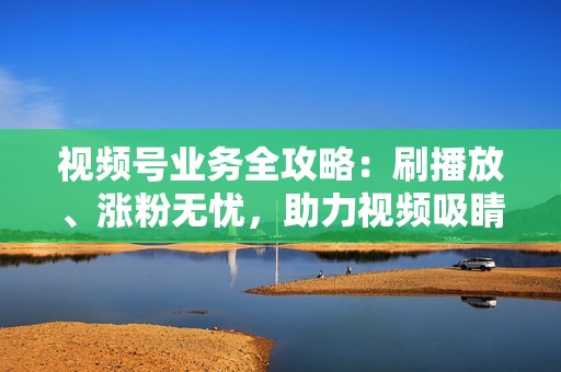 视频号业务全攻略：刷播放、涨粉无忧，助力视频吸睛