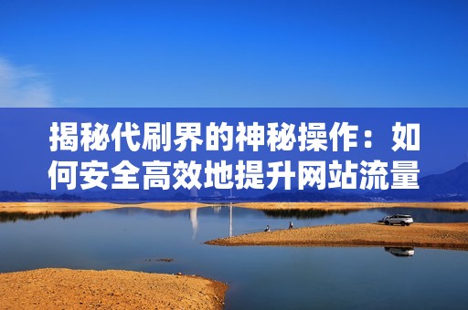 揭秘代刷界的神秘操作：如何安全高效地提升网站流量