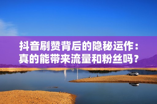 抖音刷赞背后的隐秘运作：真的能带来流量和粉丝吗？