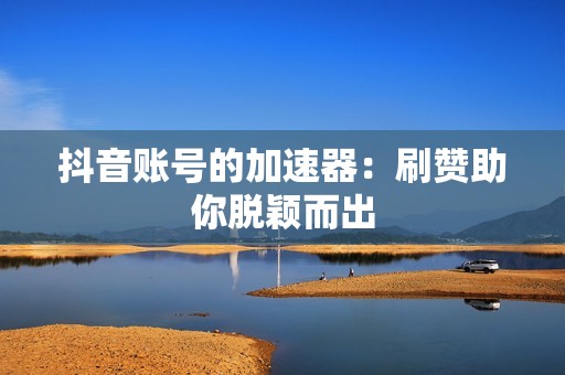 抖音账号的加速器：刷赞助你脱颖而出