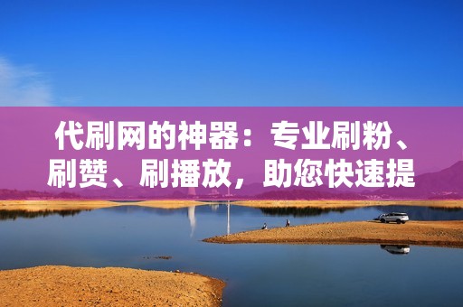 代刷网的神器：专业刷粉、刷赞、刷播放，助您快速提升人气