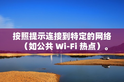 按照提示连接到特定的网络（如公共 Wi-Fi 热点）。