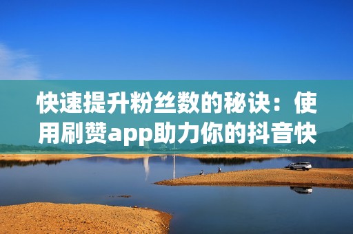 快速提升粉丝数的秘诀：使用刷赞app助力你的抖音快手账号成长