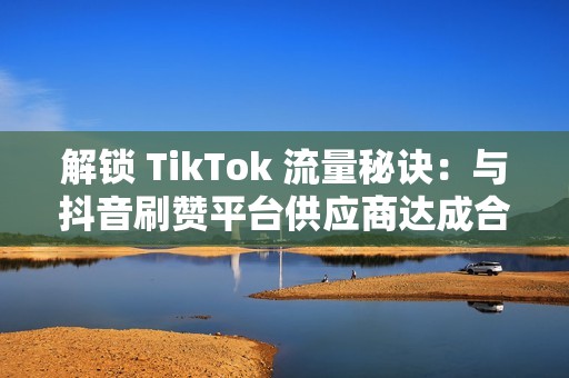 解锁 TikTok 流量秘诀：与抖音刷赞平台供应商达成合作的终极指南