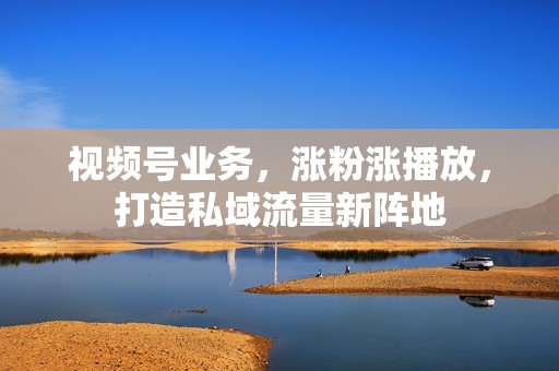 视频号业务，涨粉涨播放，打造私域流量新阵地