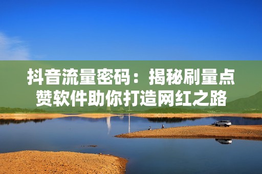 抖音流量密码：揭秘刷量点赞软件助你打造网红之路