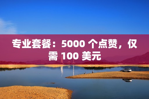 专业套餐：5000 个点赞，仅需 100 美元