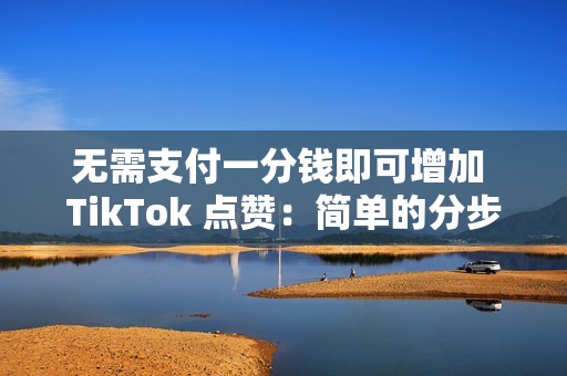 无需支付一分钱即可增加 TikTok 点赞：简单的分步指南