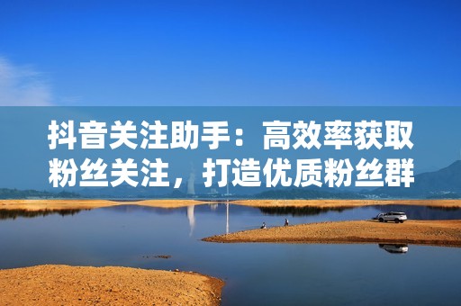 抖音关注助手：高效率获取粉丝关注，打造优质粉丝群体