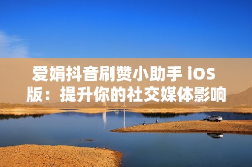 爱娟抖音刷赞小助手 iOS 版：提升你的社交媒体影响力