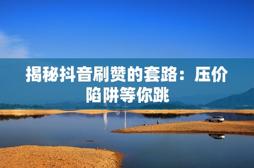 揭秘抖音刷赞的套路：压价陷阱等你跳