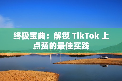 终极宝典：解锁 TikTok 上点赞的最佳实践