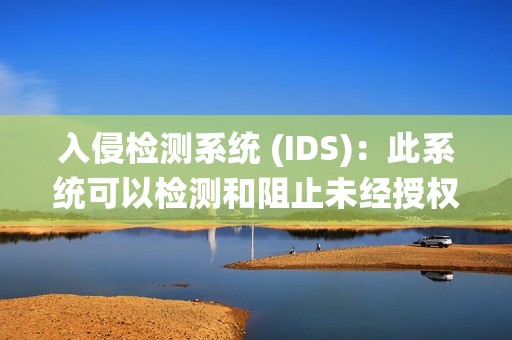 入侵检测系统 (IDS)：此系统可以检测和阻止未经授权的活动。