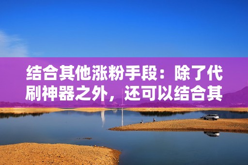 结合其他涨粉手段：除了代刷神器之外，还可以结合其他涨粉手段，如发布优质内容、参加活动等。