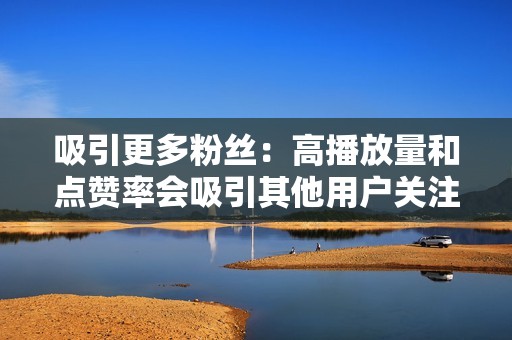 吸引更多粉丝：高播放量和点赞率会吸引其他用户关注你的账号。