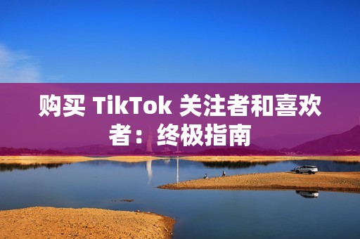 购买 TikTok 关注者和喜欢者：终极指南