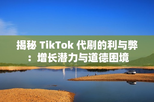 揭秘 TikTok 代刷的利与弊：增长潜力与道德困境