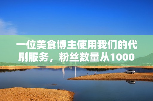 一位美食博主使用我们的代刷服务，粉丝数量从1000增长到10万，带动了视频播放量和广告收益的提升。