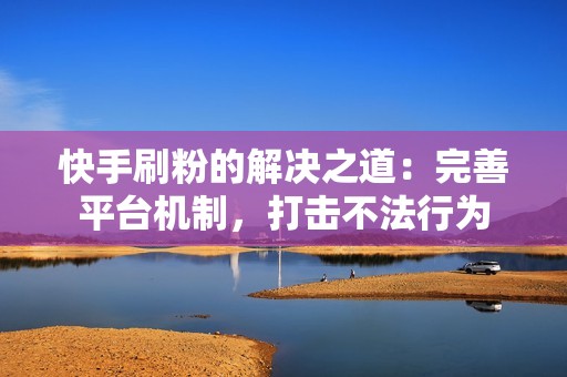 快手刷粉的解决之道：完善平台机制，打击不法行为