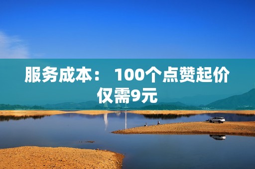 服务成本： 100个点赞起价仅需9元