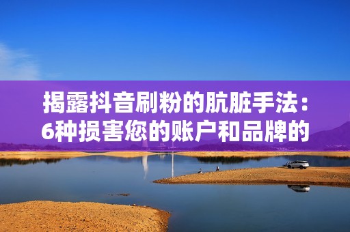 揭露抖音刷粉的肮脏手法：6种损害您的账户和品牌的方式