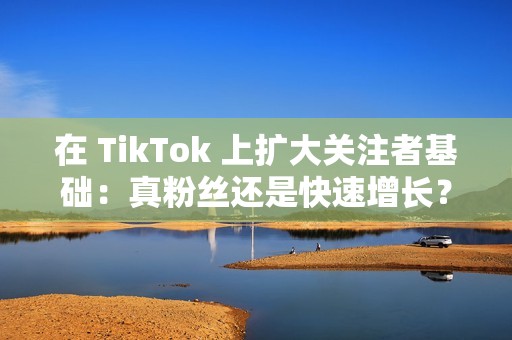 在 TikTok 上扩大关注者基础：真粉丝还是快速增长？